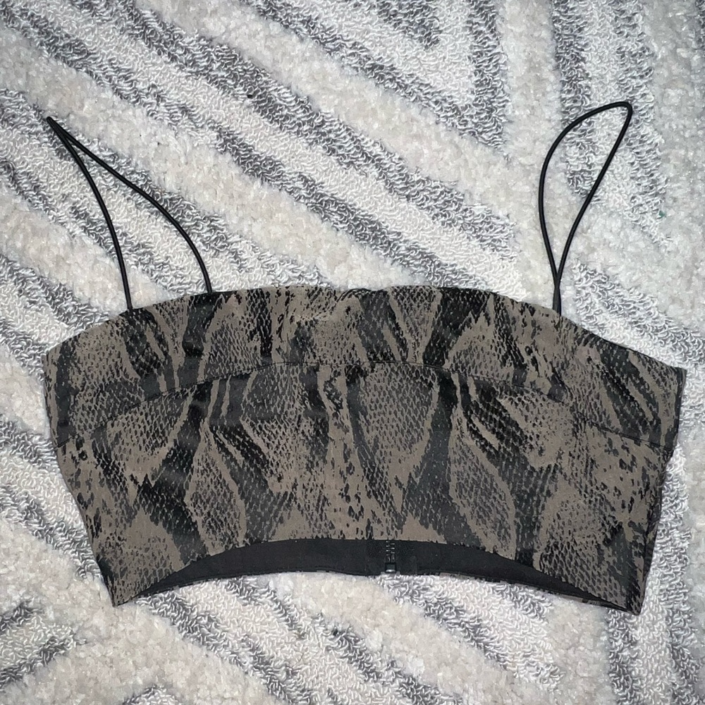 Cropped Snake Skin Top